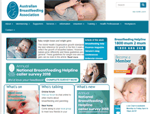 Tablet Screenshot of breastfeeding.asn.au